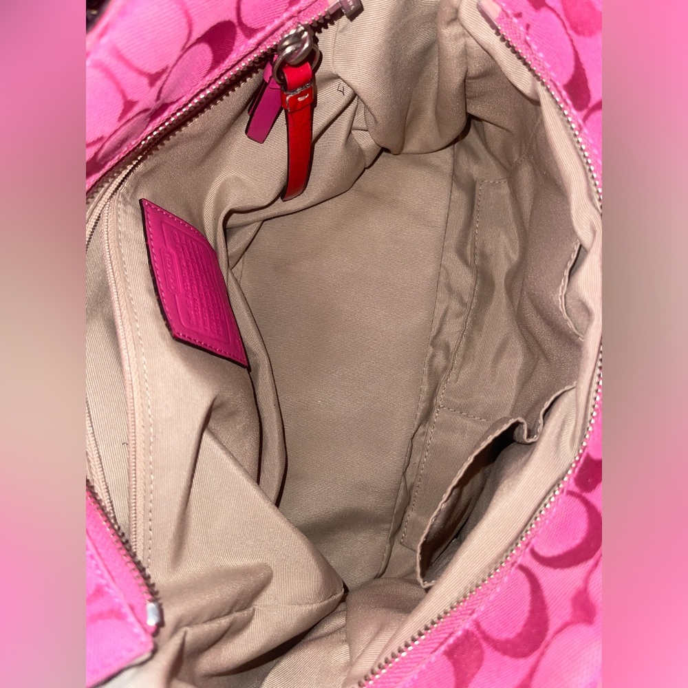 Coach Fuchsia Signature Shoulder Bag - Picture 16 of 16